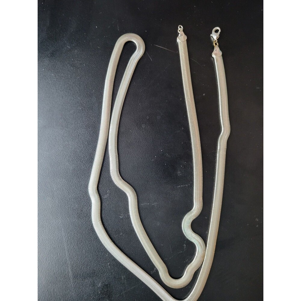 Woman metal chain necklace 33in long